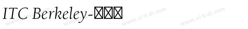 ITC Berkeley字体转换